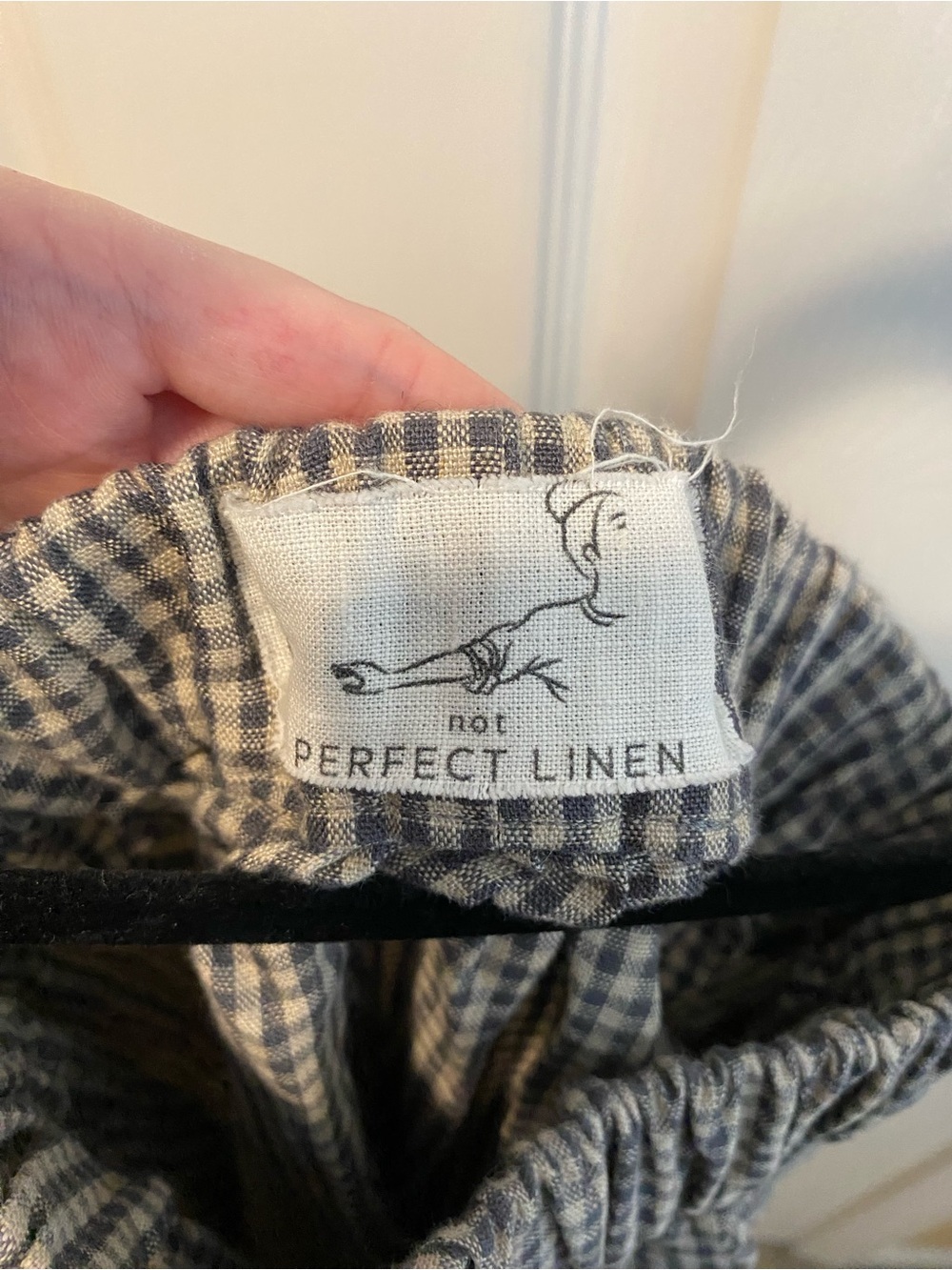 notPERFECTLINEN Gingham Skirt - Like New, Professionally Altered - Picture 2 of 4